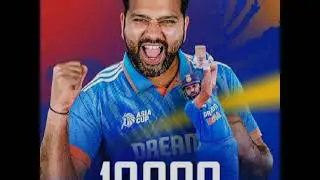 rohit sharma 10000 run in odi  #rohitsharma #10000run