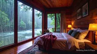 Piano in the Rain Soundscape for Soothing Sleep, Nighttime Relaxation, and Calm Study Environment