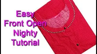 Front open nighty cutting and stitching DIY tutorial  മലയാളം, full open nighty cutting and stitching