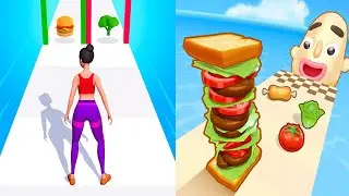 Twerk Race VS Sandwich Runner MAX LEVEL UNLOCKED Android & iOS Gameplays