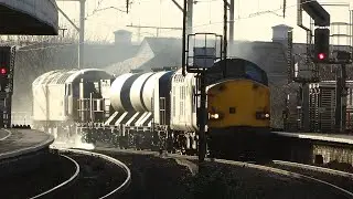BR Class 37 and 57 Diesels speed through Chelmsford