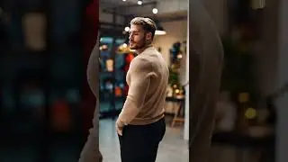 Men'sWinter Fashion Solid Color Cotton Yarn Knitted Half Turtleneck Sweater#sweater #ootd #menswear