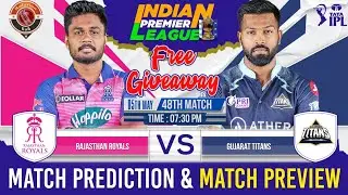 RR vs GT IPL 2023 48th Match Prediction Dream11|Rajasthan Royals vs Gujarat Titans 2023 |Live