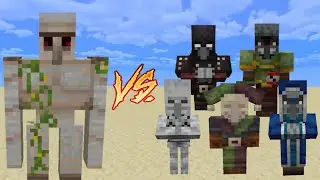 Iron Golem vs Savage & Ravage Minecraft Mob Battle 1.19.2 - Iron Golem