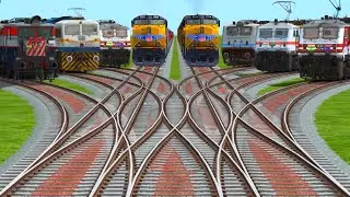 Eights Trains Run At Curve X Branches Railroad Tracks || Railfans update and announcement 