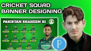cricket poster easy tutorial in mobile //pixellab//