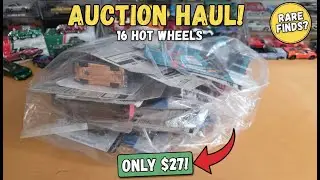 Распаковка лота из 16 машинок Hot Wheels, полученных на аукционе.