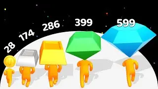 Max Level Gem! - COIN HEAD RUN (Man Runner Gameplay, Math Games)