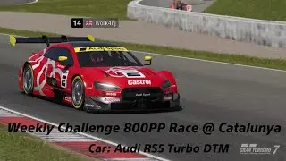 Gran Turismo 7 - Weekly Challenge 800PP Race @ Catalunya GP (Car: Audi RS5 Turbo DTM)