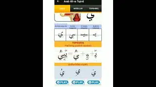 arab tili harfni chiqarish (maxraj)