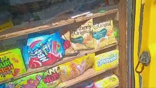 Getting ice cream from the yellow ice cream truck I got the candy clash bomb pop