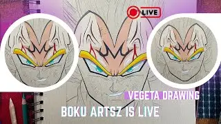Only Real Saiyans Will Watch This VEGETA Drawing LIVE 💀🔥