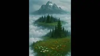 rain in the sky, floating mountains ambience#rain #rainoundforsleep #relax #raininthesky
