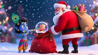 When Krishna Met Santa 🎄✨ | Magical Christmas Rhyme for Kids | Nursery Rhymes & Songs for Children
