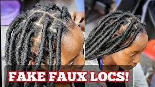 How To FAKE FAUX LOCS Using Fluffy Kinky Hair.