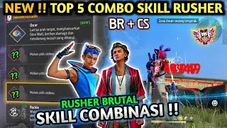 UPDATE TERBARU‼️ TOP 5 RUSHER FF ( COMBO SKILL FF UPDATE 2025 ) - FREE FIRE TERBAIK