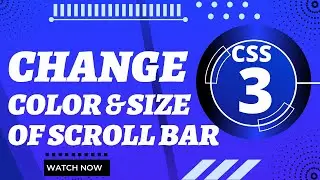 How to change the color and size of scroll bar in Urdu/Hindi |Web Coding With Bilal