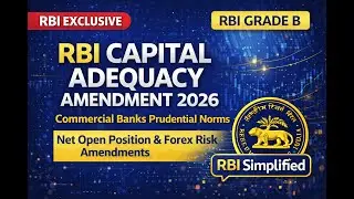 RBI Capital Adequacy Amendment 2026 | NOP & Forex Risk Capital Charge Explained | RBI Grade B