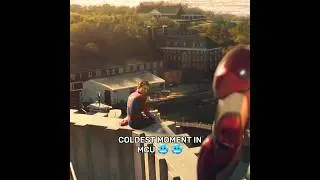 Coldest moment in MCU 🥶🥶 Ironman and Spiderman #shorts #marvel #mcu #ironman