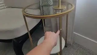 Two-Tier Round Coffee Table Review Found on Amazon | Modern Glass and Wood Side Table
