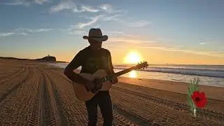 Last Post Anzac Day Acoustic Guitar, Nobbys Beach Newcastle Australia