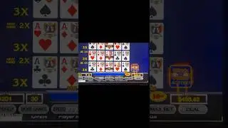 This NEVER happens in Triple Double Video Poker. #casino #videopoker #quads #tripledouble #aces