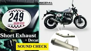 MISTRAL SHORT Exhaust + Decat - Royal Enfield Bear 650 - SOUND CHECK