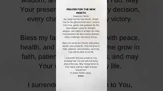 Prayer for the New Month #prayer #newmonth #dailyprayer #bible #trustgod #jesus #love #december