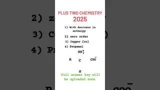 Plus Two Chemistry Answer Key |Plus Two Answerkey 2025 |Plus Two Chemistry Answer keyl#plustwo #exam