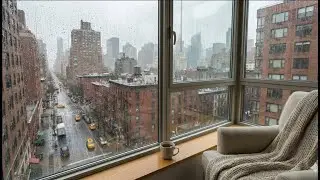 Apartment Window Rain Ambience 🌧️ Instant Deep Focus & Relaxation White Noise