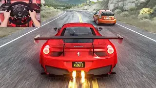 Loudest Ferrari 458 Italia in LA Canyons - Assetto Corsa | Thrustmaster T300 RS