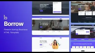 Fintech Home Page Design | Finance Business HTML Template Borrow|