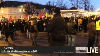 Erste Eindr&uuml;cke der NoPegida-Demo in Wien