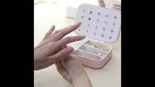 Travel PU Leather Jewelry Box Organizer Girl Velvet Portable Small Stud Earring Necklace Ring