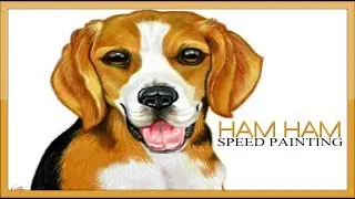 HOW TO DRAW A REALISTIC DOG | ANIMAL SPEED PAINTING | DIGITAL ART | 