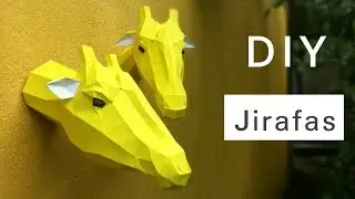 Como hacer adornos de Jirafas con cartulina u opalina- Papercraft