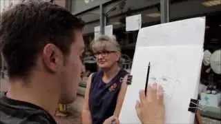 Live caricature drawing Stroud Farmers Market by George Thomas