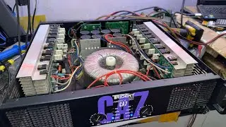 TRIDENT CA7 power amplifier umiinit at nagpoprotect tips kung paanu ayusin step by step