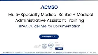 Medical Scribe Training for HIPAA Documentation | ACMSO CMAA Training