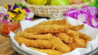 Суперпростые, ХРУСТЯЩИЕ и СОЧНЫЕ ЖАРЕНЫЕ КУРИНЫЕ ПАЛЬЧИКИ | Рецепт куриной грудки | Cookingwithlil