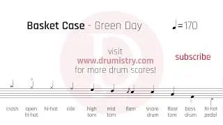 Green Day - Basket Case Drum Score