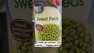 Stock Up! Carrots 🥕 Veggies Peas @Walmart