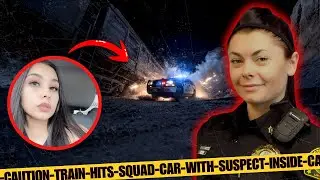 Train Crashes Into Police Car With Suspect Stuck Inside