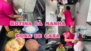ROTINA DA MANHÃ|DONA DE CASA |FIZ ALMOÇO😋|CUIDANDO DO LAR🏡