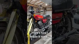 Strapped a Motorcycle Stand to My 4-Post Lift Ramp &ndash; It Works!  #diymechanic #garagelife