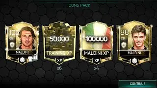 I GOT 88 ICON PLAYER!!!! - ICON PACK OPENING & 106 OVR MALDINI - FIFA MOBILE 18