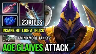 NEW CRAZY 7.28b Mid Silencer AoE Glaives Attack 100% Counter Tank Hero with 23Kills Witch Blade DotA
