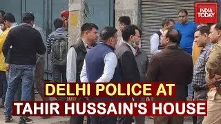Delhi Police Crime Branch, Forensic Team At Tahir Hussain's Home