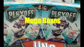 ** New Release ** 2020 Playoff Football Mega Box ** 1 Auto & 1 Relic Per Box! **