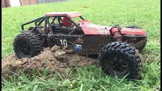 Kyosho Sand Master Molehill bashing with a 3s Lipo & Crawler Wheels